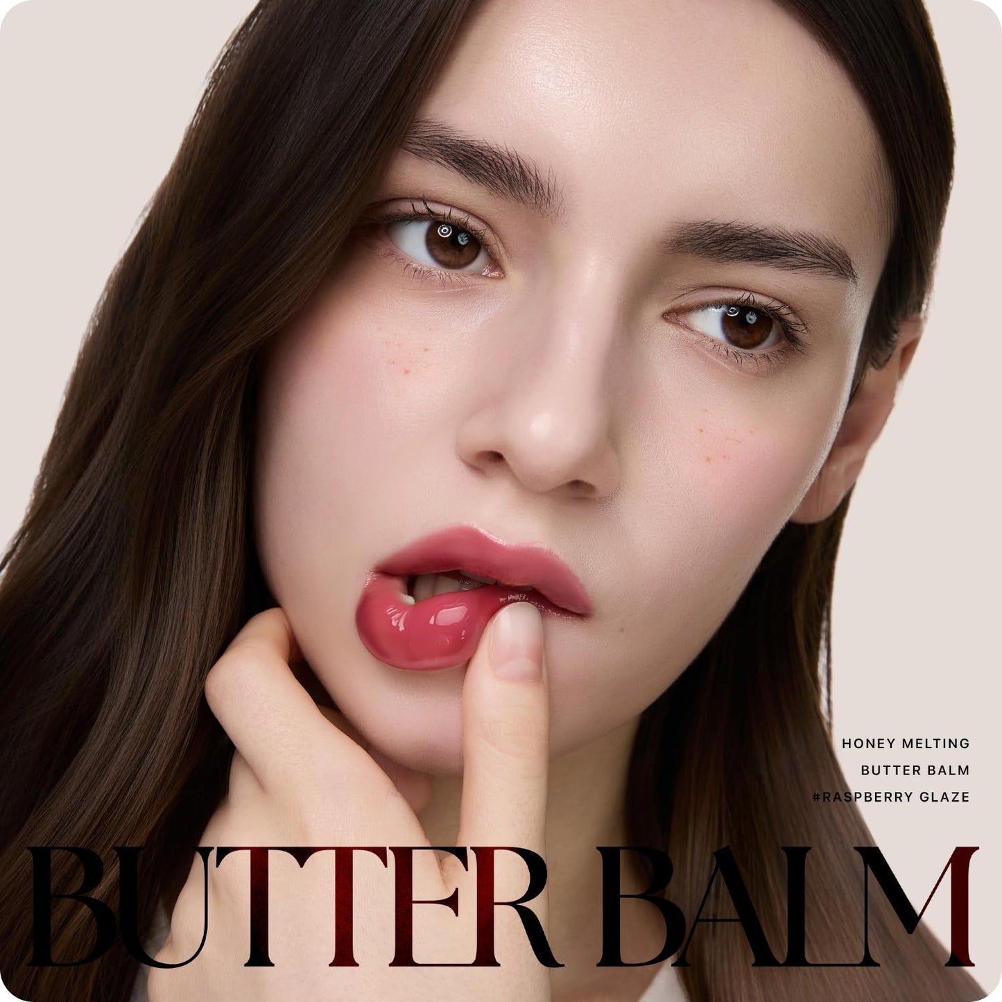 Honey Melting Lip Butter Balm - Hydrating Tinted Lip Balm with Peptides for Fuller Lips | Raspberry Glaze