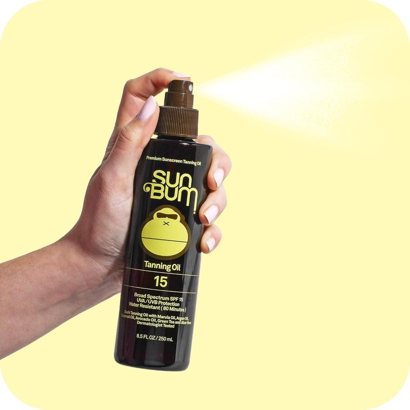 Sun Bum SPF 50 Sunscreen Spray & SPF 15 Tanning Oil Bundle - Reef-Safe Sun Protection