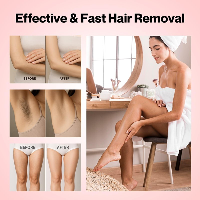 Waxers Roll on Wax Kit Professional Soft Wax Roller Depilatory for Coarse & Thick Hair Removal Waxing Roller Cartridge for Women Men at Home Rose