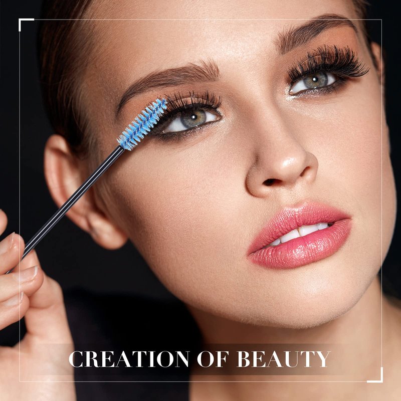 1000 Pcs Disposable Eyelash Mascara Brushes Mascara Wand Eyelash Spoolies Brush Applicators Eyebrow Comb for Eye Makeup Lash Extension, 3.86 Inches, 10 Color