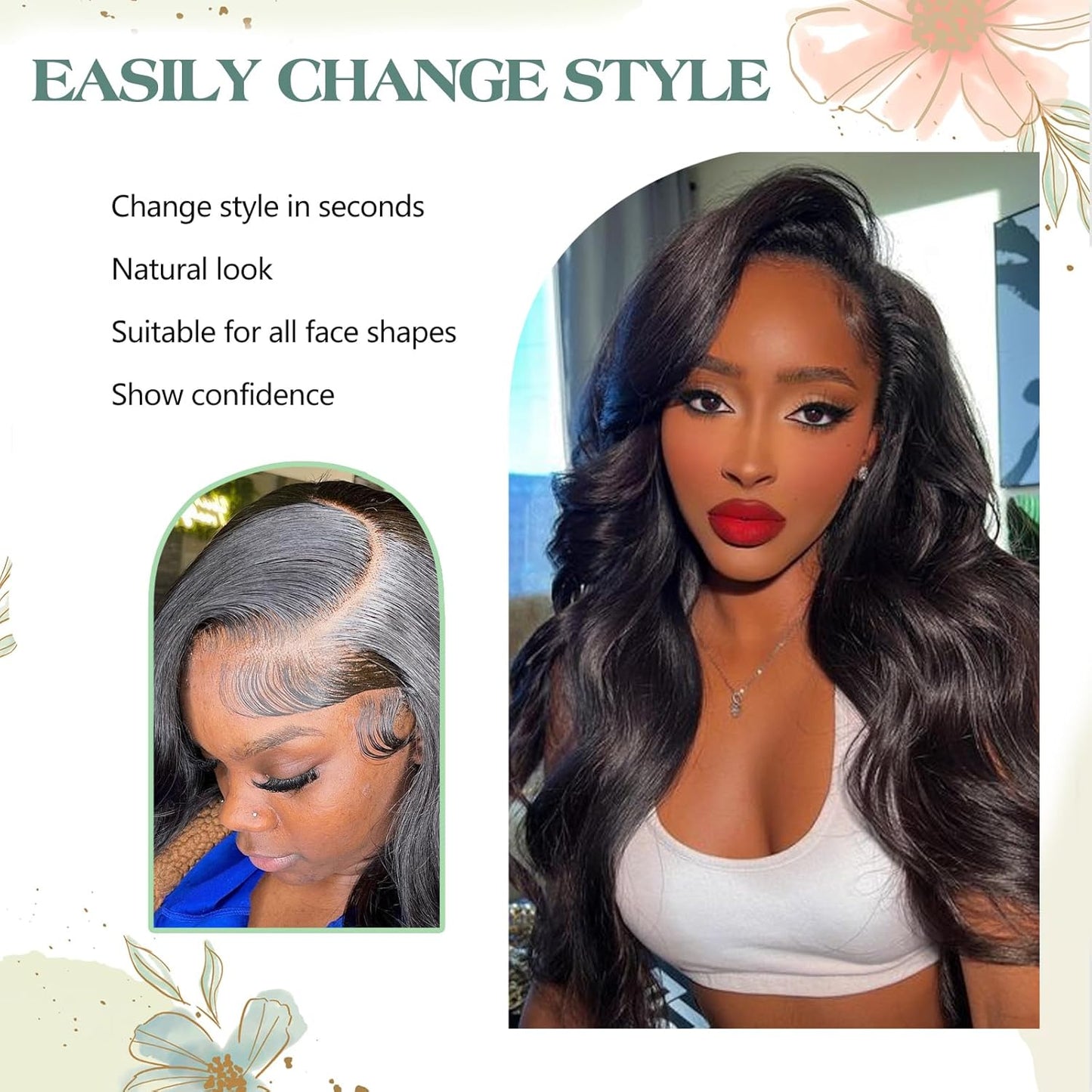 Black Hair Toppers for Women - Real Human Hair 3D Design | No Bangs, 10 Inch for Thinning Hair