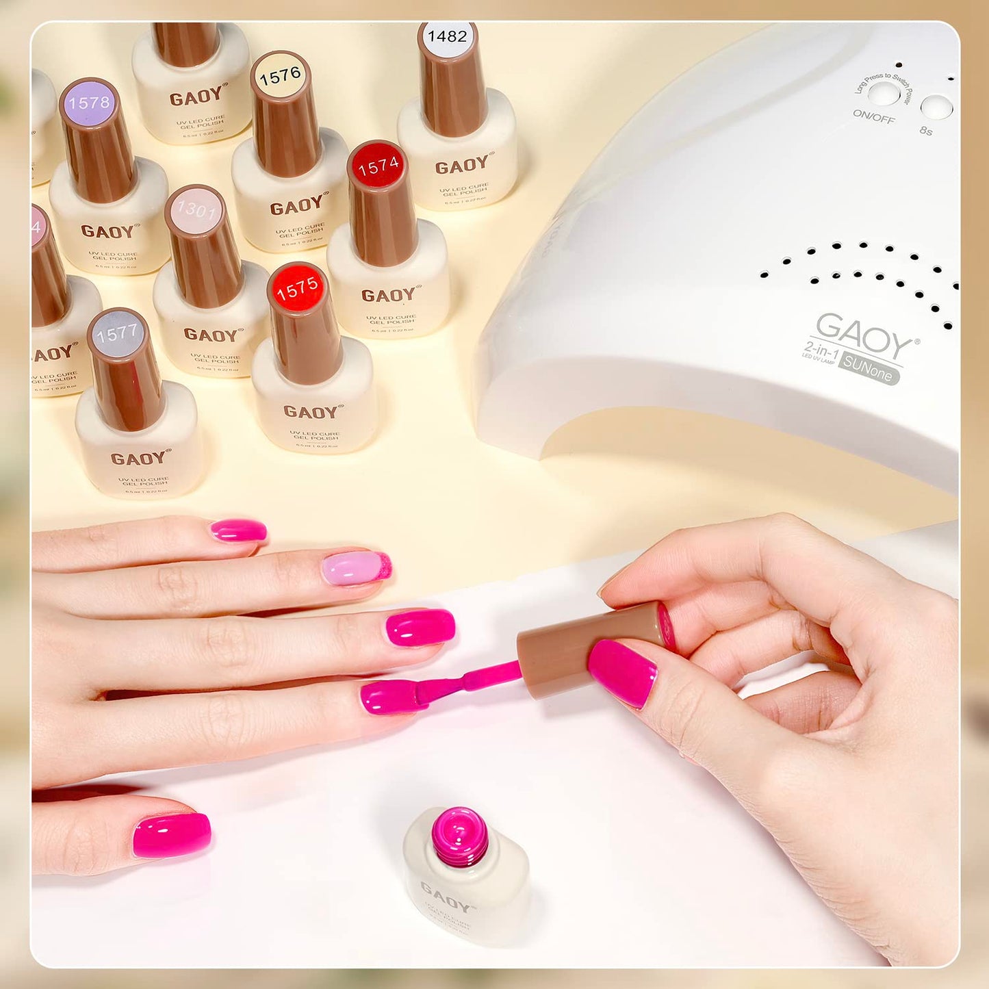 GAOY 42 Pcs Gel Nail Polish Set, 39 All Seasons Colors, UV Gel, Series-B