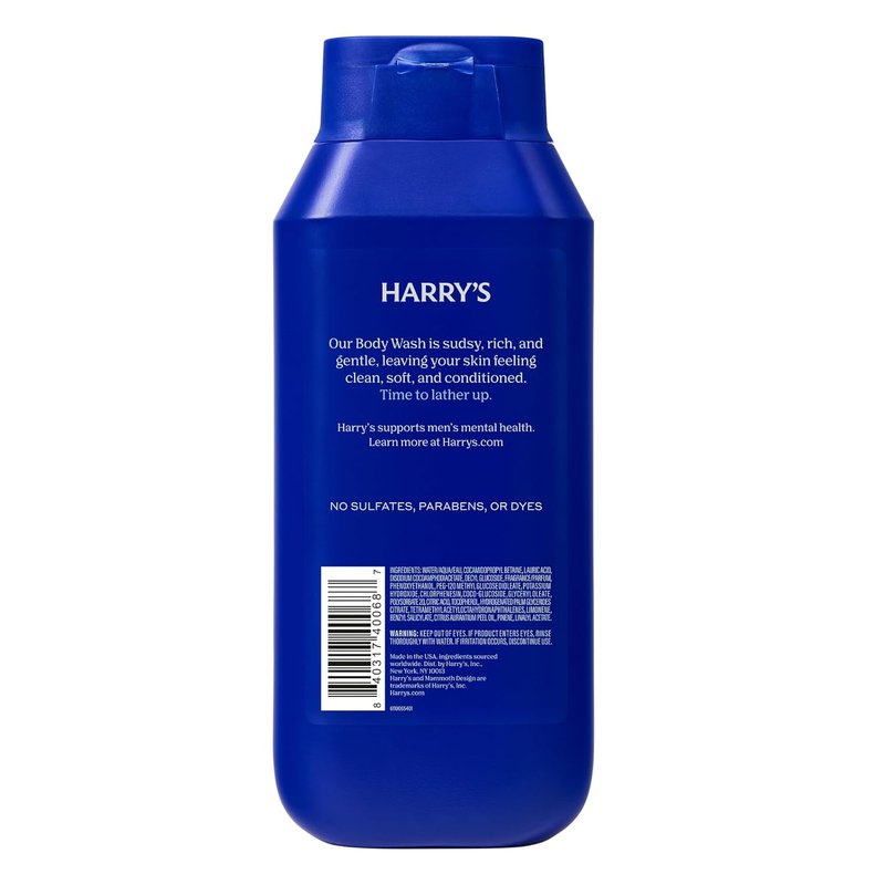 Harry's Men's Body Wash - Stone Scent | Paraben-Free, Sulfate-Free Shower Gel - 18 fl oz (3 Pack)