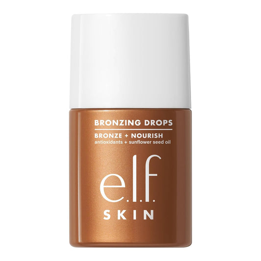 e.l.f. SKIN Bronzing Drops Mini, Liquid Bronzer For Face & Skin, Creates A Sun-Kissed Glow, Infused With Vitamin E, Vegan & Cruelty-Free, Pure Gold