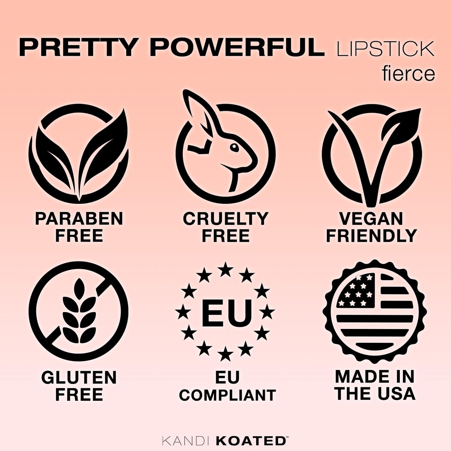 Kandi Koated Matte Lipstick - Fierce Color, Creamy Texture | Paraben-Free, Cruelty-Free Formula