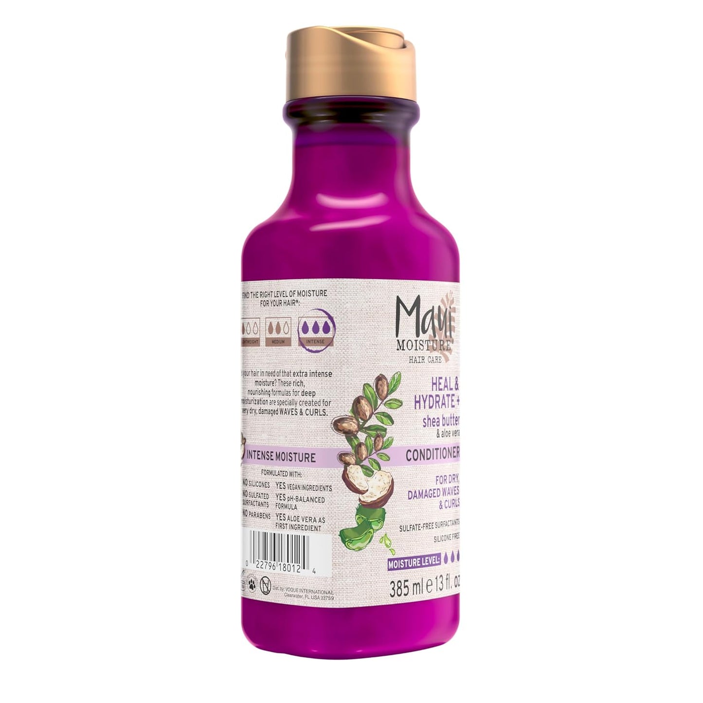 Maui Moisture Heal & Hydrate + Shea Butter Conditioner to Repair & Deeply Moisturize Tight Curly Hair with Coconut & Macademia Oils, Vegan, Silicone, Paraben & Sulfate-Free, 13 fl oz