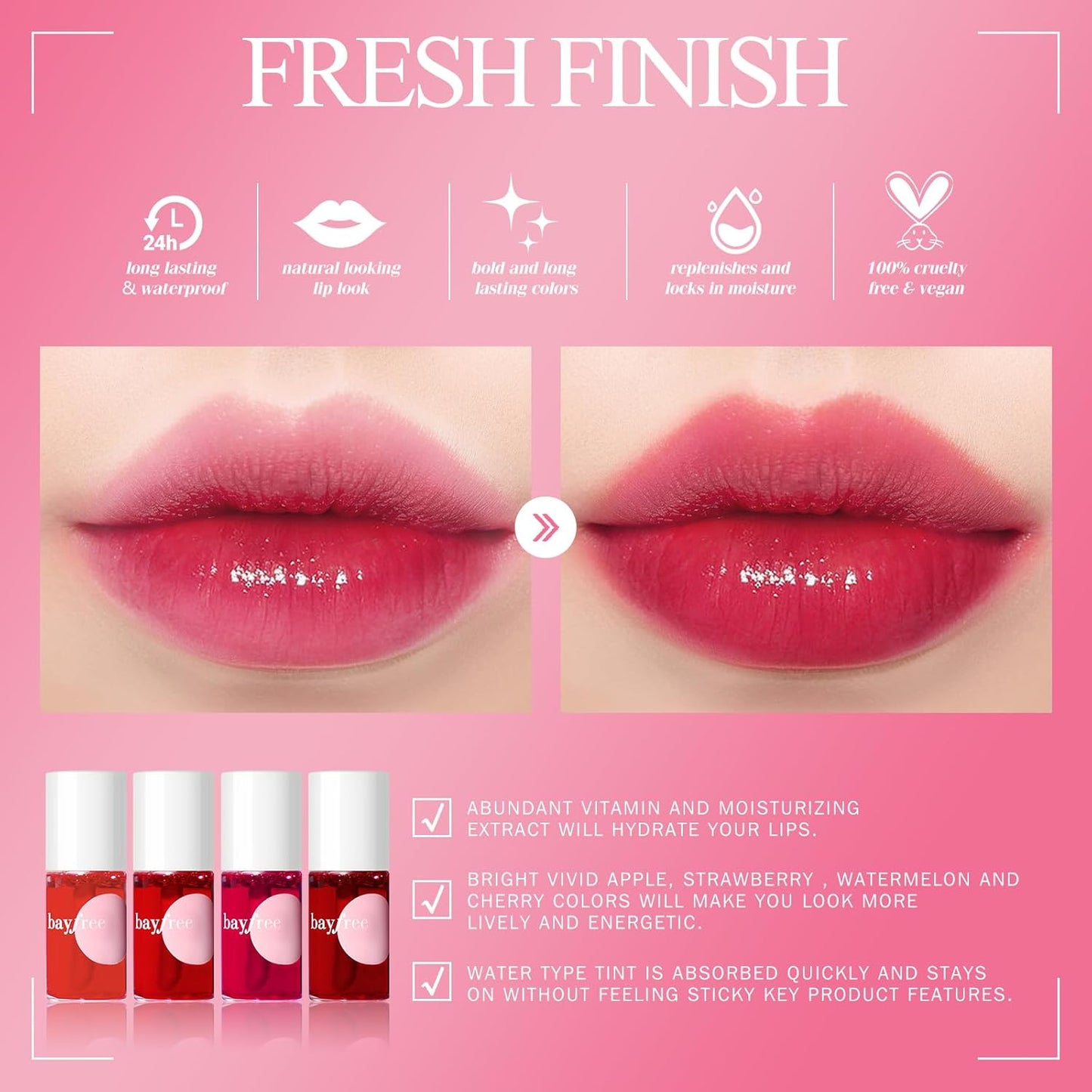 Lip Tint Stain Set, Korean Water Tint Lightweight Non-sticky, Waterproof Long Lasting Liquid Blush & Lip Stain, Transfer-Proof, Matte Finish Lip Color Makeup (made into jam)