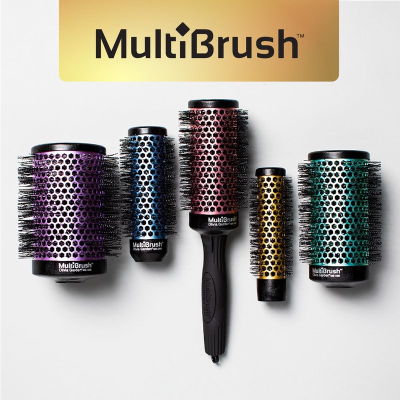 Olivia Garden MultiBrush Detachable Thermal Styling Hair Brush MB-KT01 (3-Piece Kit)