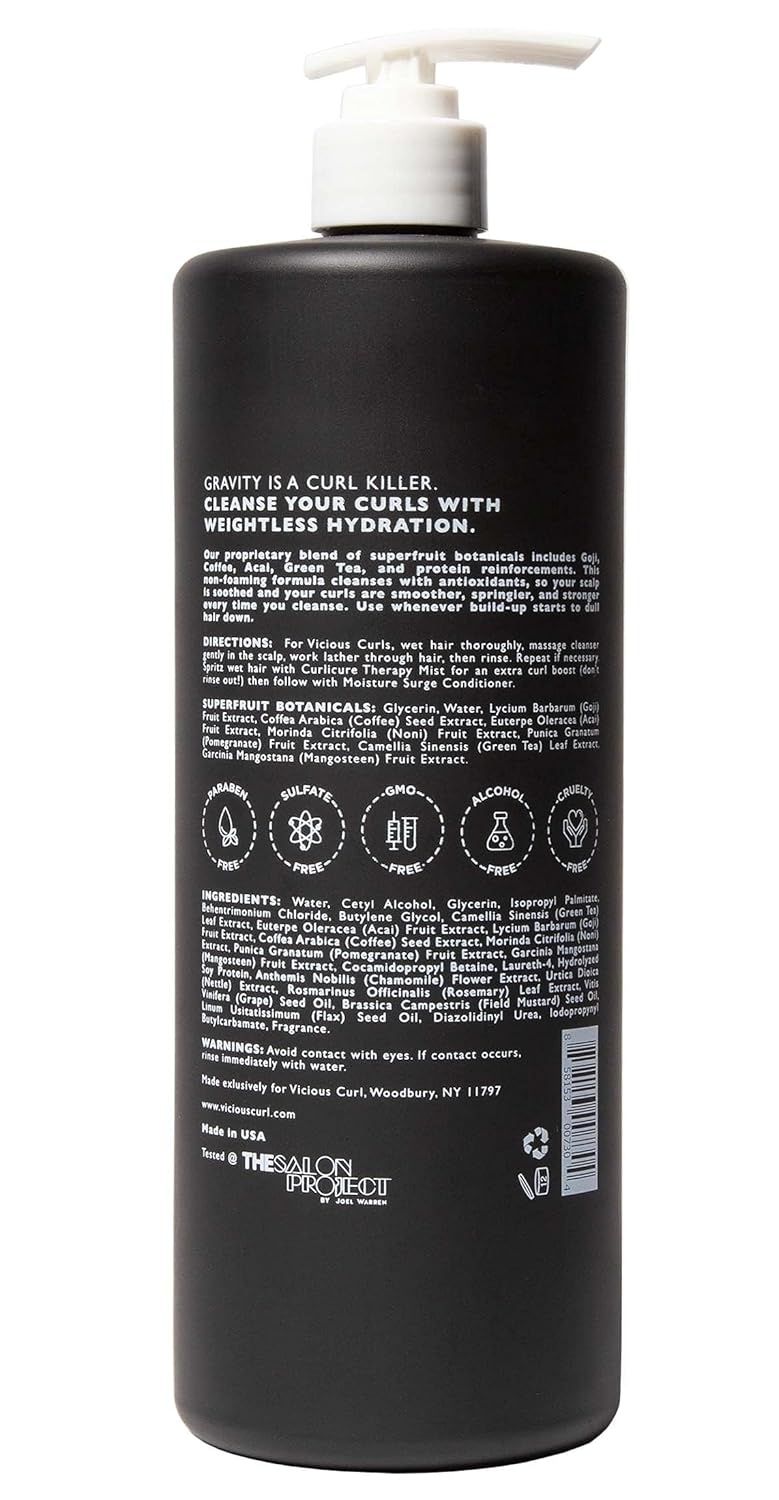Co-Wash Curl Cleanser Shampoo for Curly & Coily Hair - Moisture-Sealing, Frizz-Free | 32 Fl Oz