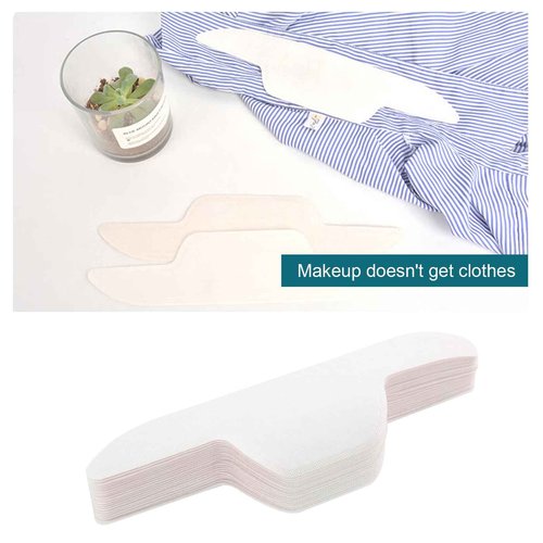 Neck Collar Sweat Pads, CANAGROW 80PCS Disposable Collar Protectors Self-adhesive Anti-Dirty Stain Shirt Neck Liner for Shirts, Absorbent Collar Sweat Stickers for Men Women