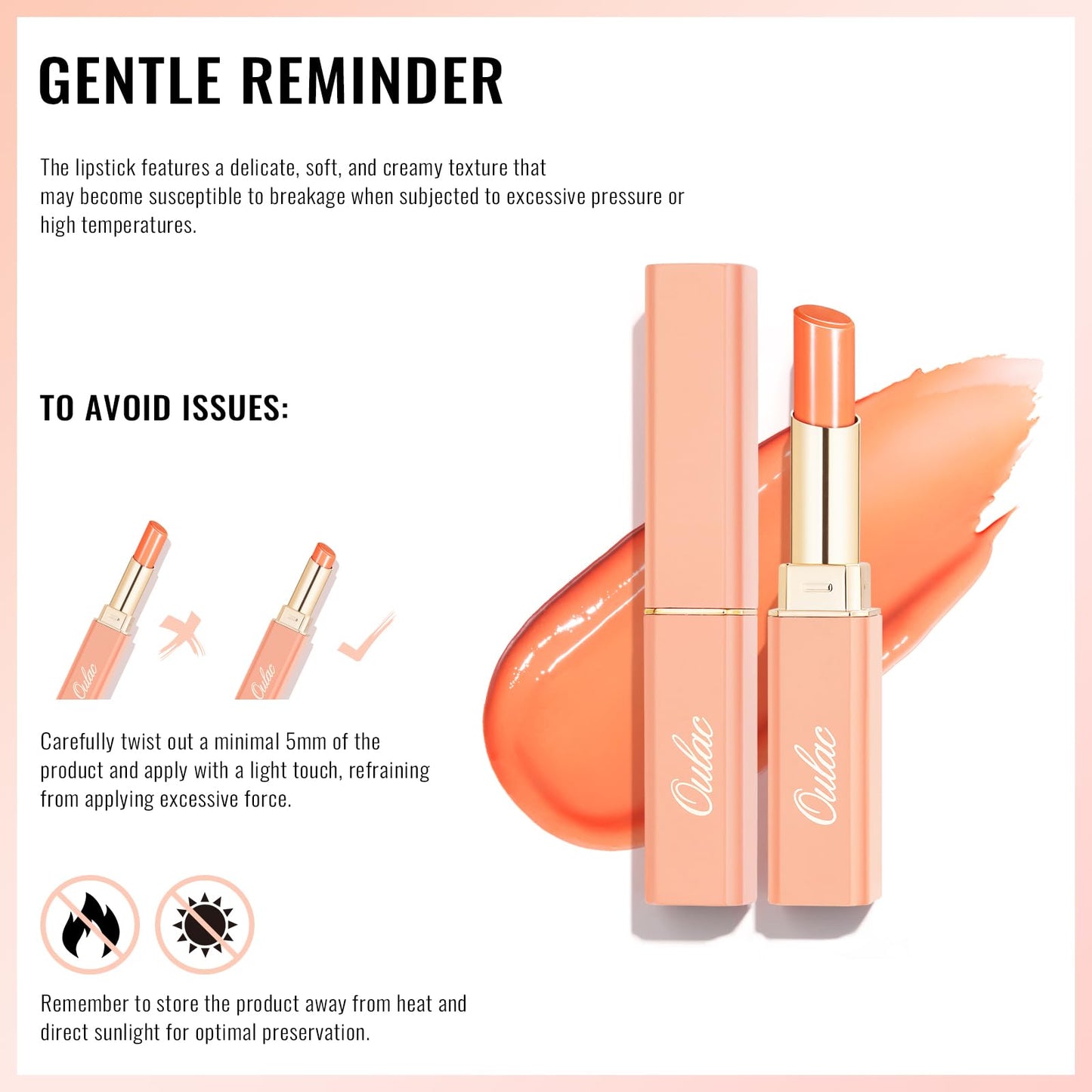 Oulac Moisturizing Shine Brown Red Lipstick for Women - 2 in 1 Glossy Brown Tinted Lip Balm, Hydrating Winter Lipstick for Dry Lips,Shine Juicy Finish Vegan 2.2g/0.07oz (03)