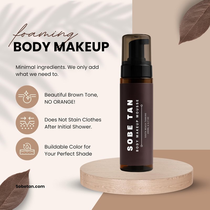 Brown Self Tanner Mousse – Rapid 14% DHA, Instant Natural Glow, No Transfer, Fragrance-Free, Fast Drying, Rain-Resistant, Streak-Free Bronzing Foam for Face & Body, Long Lasting Tan for All Skin Tones
