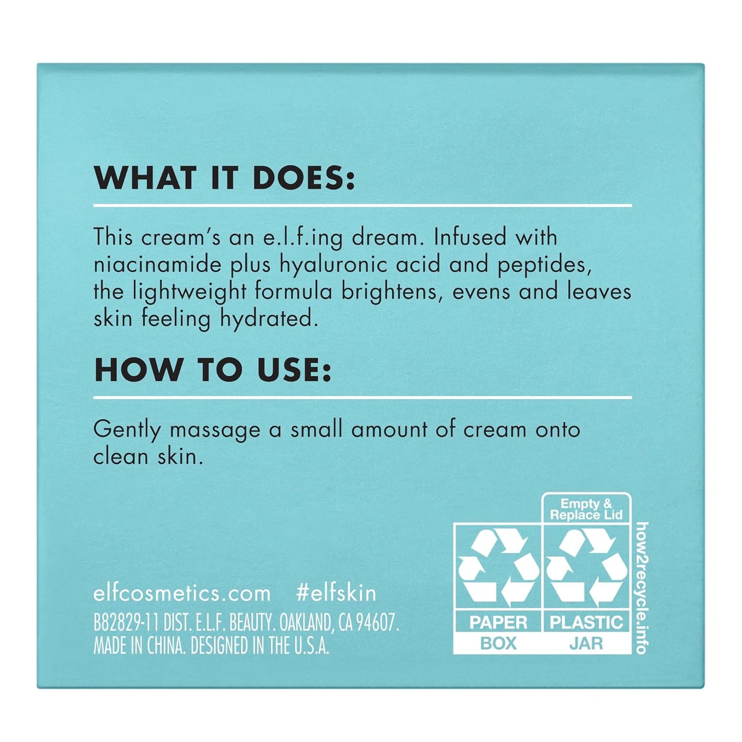 e.l.f. SKIN Mini Holy Hydration! Face Cream, Moisturizer For Nourishing & Plumping Skin, Infused With Hyaluronic Acid, Vegan & Cruelty-Free, 0.529 Oz