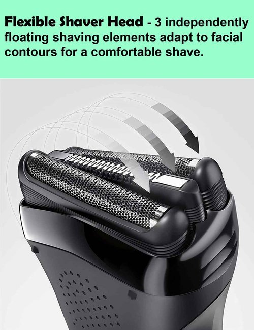 21B Series 3 Replacement Head for Braun Electric Shaver, S3 Wet and Dry Replacement Head Compatible with Braun Series 3 Foil and Cutter 300s, 310s, 3010BT (1 Count)