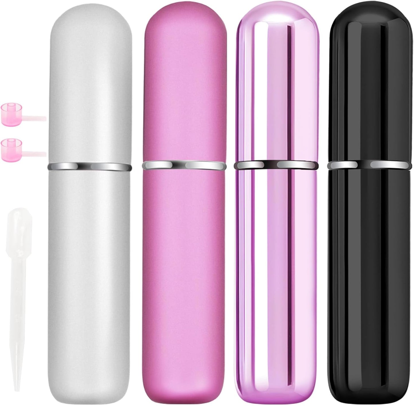 4pcs Mini Perfume Travel Bottle, Perfume Atomiser Refillable, 5ML Spray Bottles, Portable for Travel Holiday, Outdoor Activities and Business