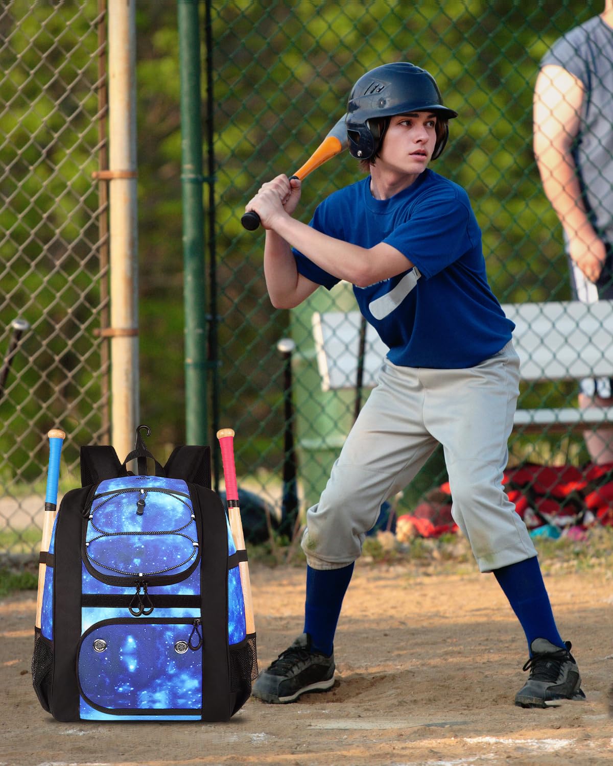 MATEIN Softball Bag, Lightweight Baseball Backpack with Shoe Compartment, Baseball Bag with Fence Hook for TBall Bat & Equipment, Softball Gifts Catchers Backpack for Women Fit Batting Glove, Helmet