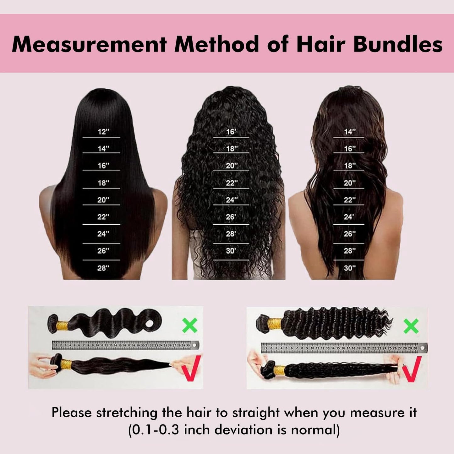 Human Hair Bundles Deep Wave 14 16 18 Inch Curly Bundle Human Hair 100% Unprocessed Brazilian Virgin Hair 3 Bundles for Women Wet and Wavy Hair Bundle Weave Extensions Natural Black