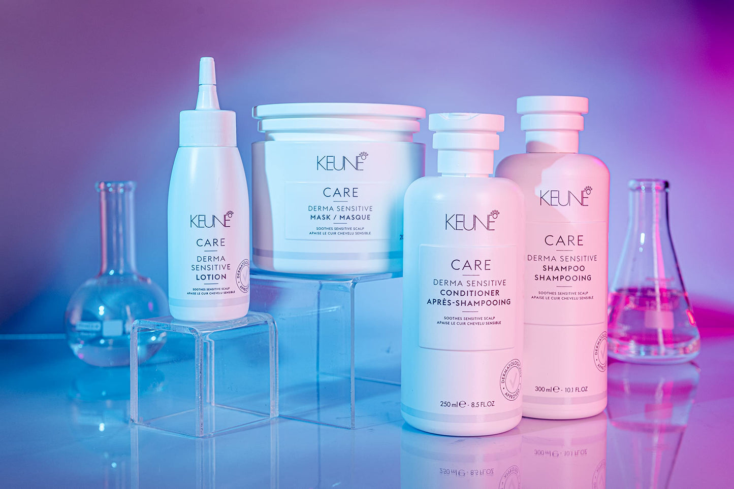 Keune Care Derma Sensitive Shampoo, Soothing & Allergen-Free Cleanser for Dry Scalp, 10.1 Fl Oz