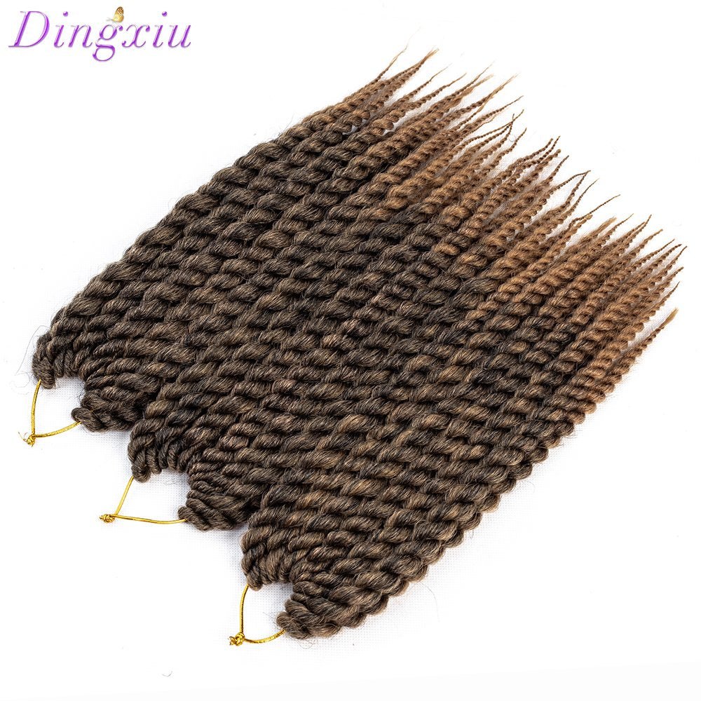 Admutty Havana Twist Crochet Hair, Jumbo Senegalese Twist Pre-Looped Synthetic Braiding Hair for Women, Soft & Lightweight Pre-Twisted Crochet Braids