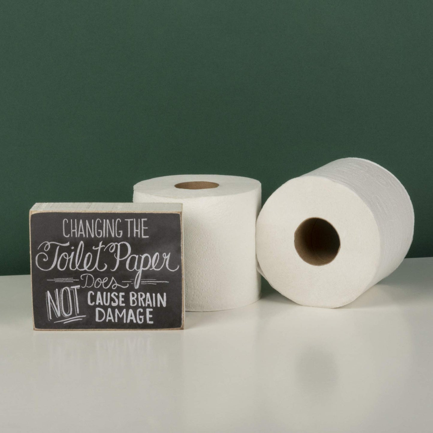 Primitives by Kathy Home-Bathroom Box Sign, 5" x 4", Toilet Paper