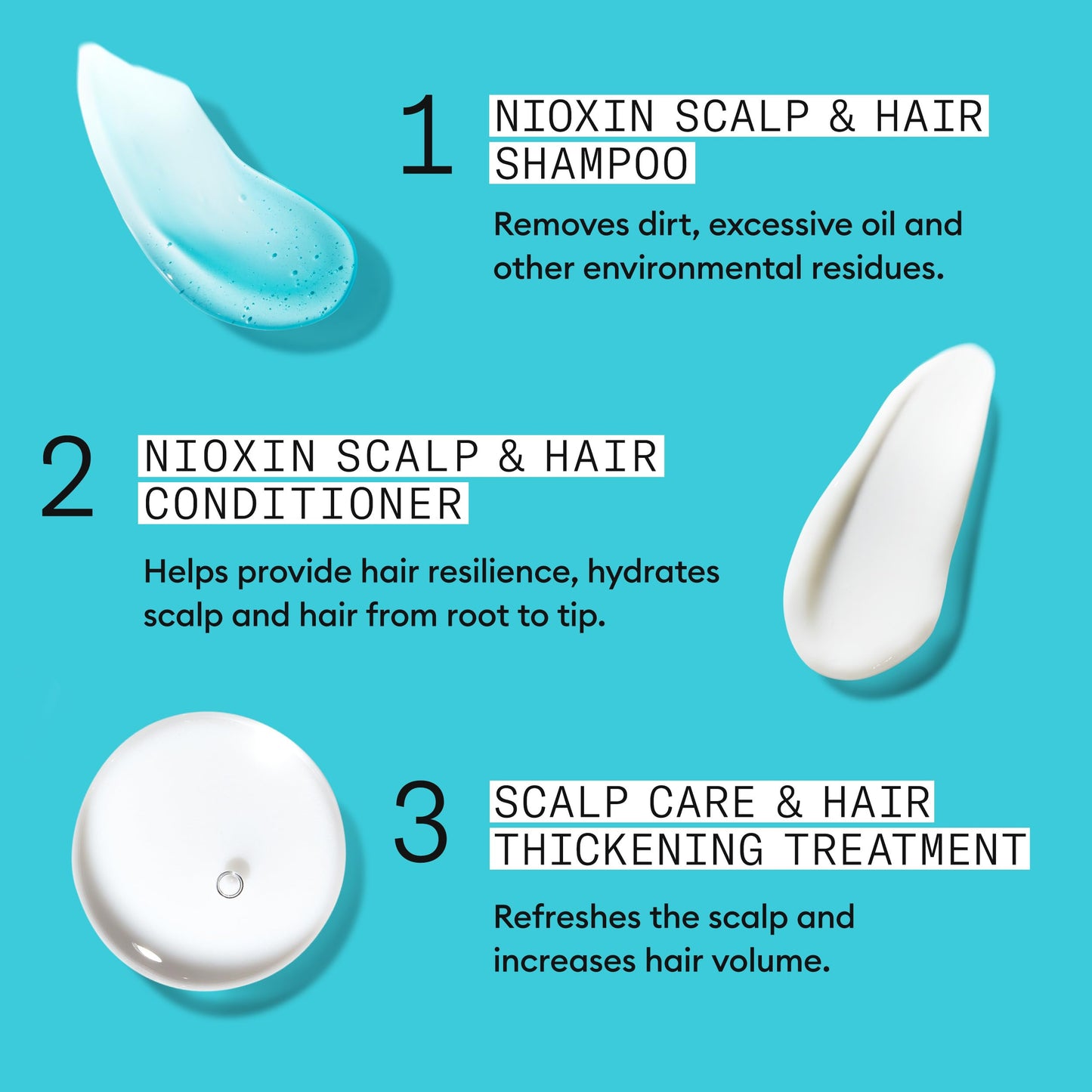 Nioxin System Kit 3, Color Treated Hair with Light Thinning, Full Size (3 Month Supply)