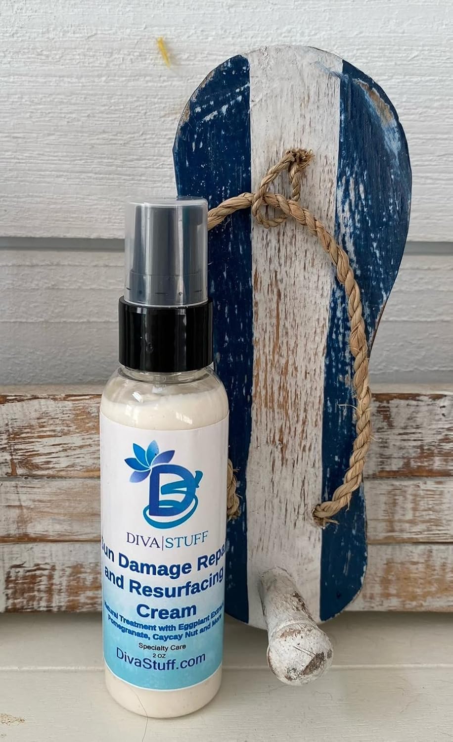 Sun Damage Repair Cream - Resurfacing Treatment with Eggplant Extract, Aloe Vera & Vitamin C | 2 oz