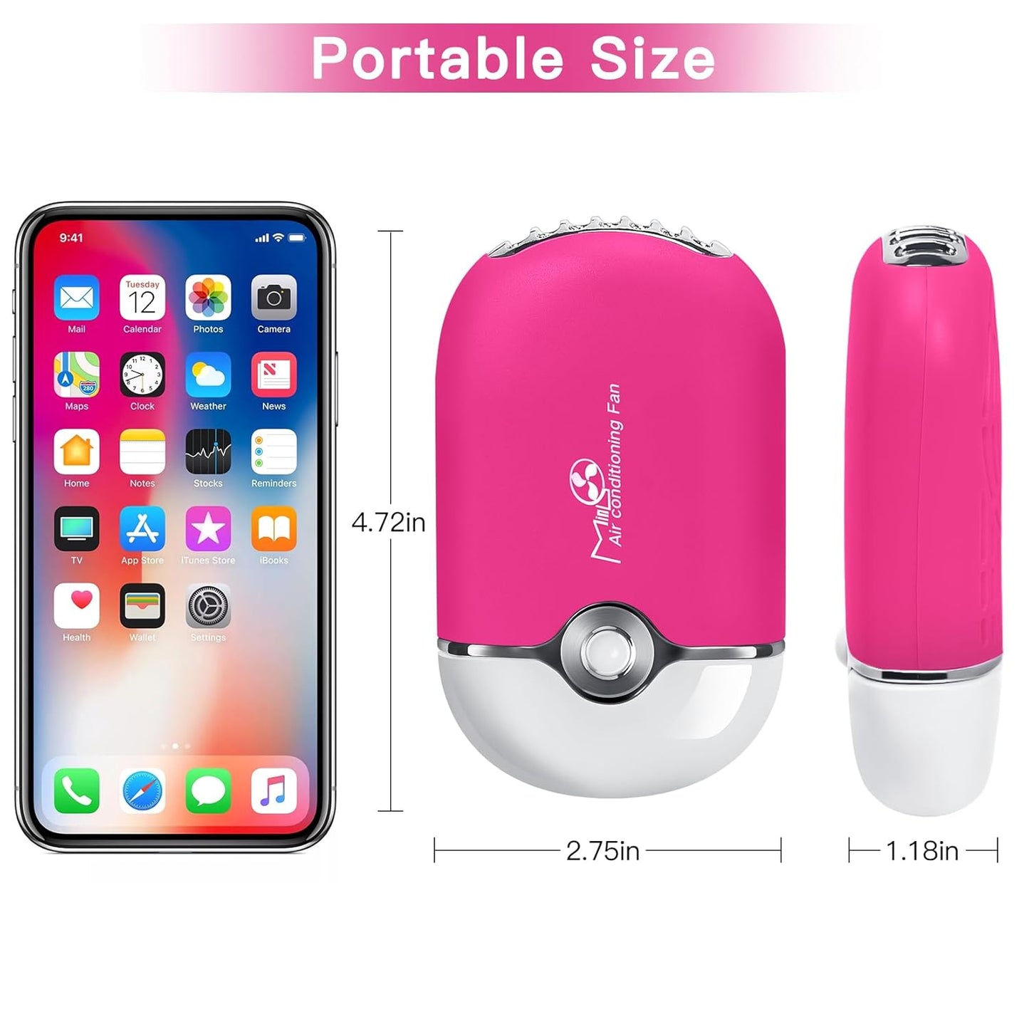 Lash Fan Mini Portable Eyelash Fan Handheld for Eyelash Extension Rechargeable USB C Air Cooling Blower with Built in Sponge Lash Extension Application(Pink)