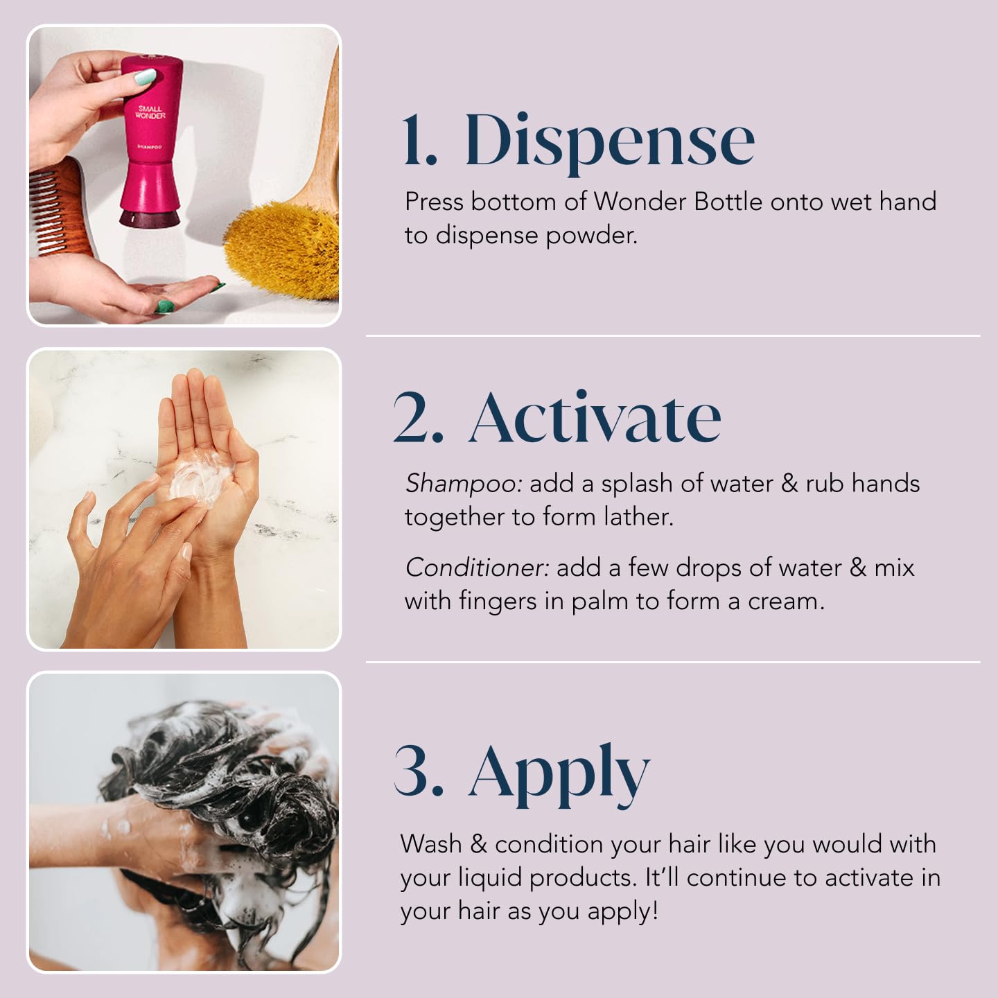 SMALL WONDER® Signature Powder Shampoo Refill | 2.4oz (50–80 Washes) | Sulfate-Free, Paraben-Free, Color-Safe | Eco-Friendly, Travel & Refillable Formula