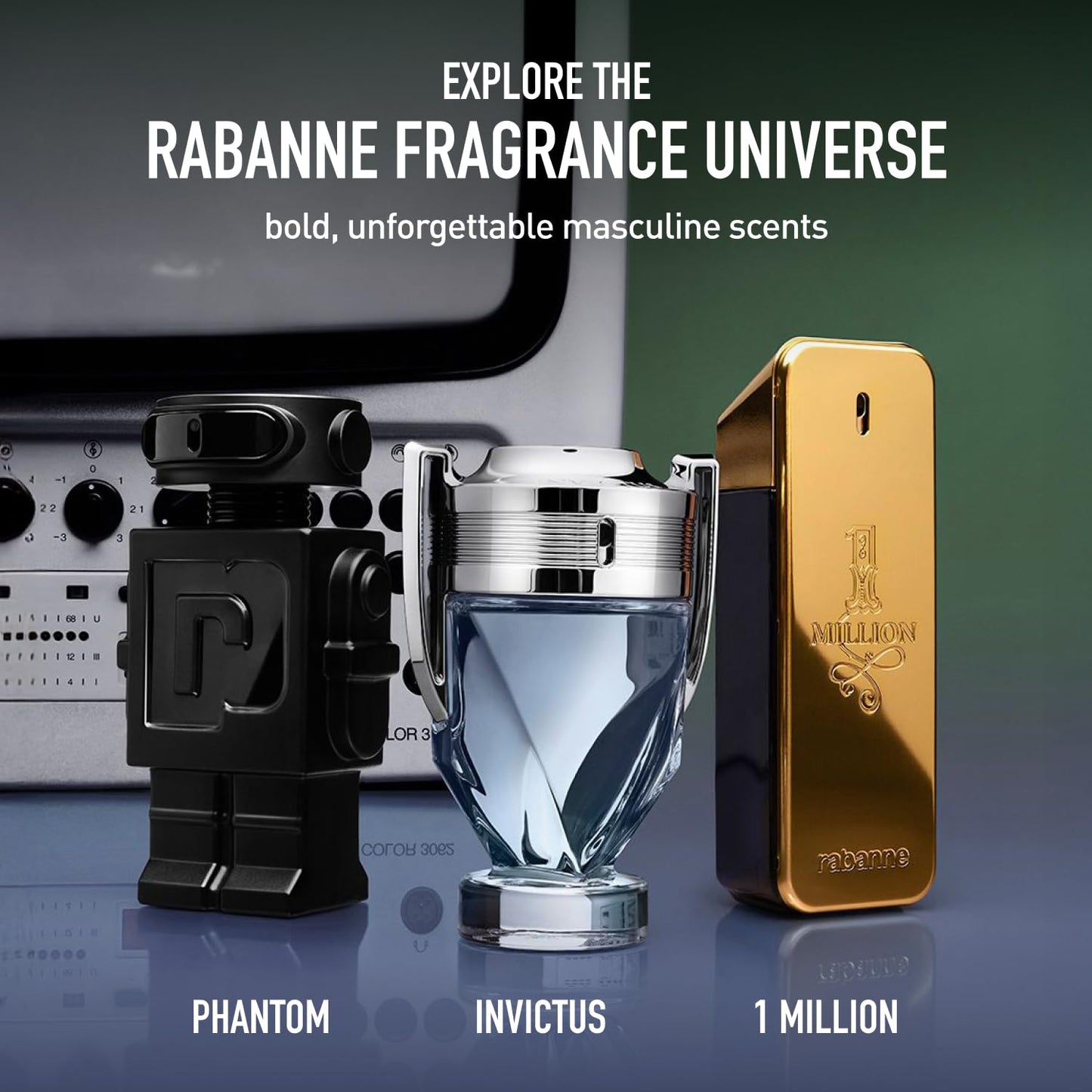Rabanne 1 Million Eau de Toilette - Long Lasting Designer Fragrance for Men with Mandarin, Cinnamon & Amber - Luxury Men's Perfume Spray, 3.4 oz