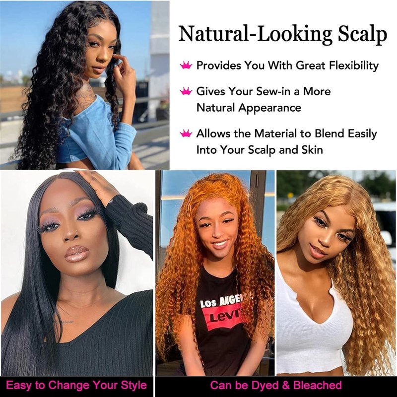 Brazilian Kinky Curly 4x4 Lace Closure 100% Unprocessed Human Virgin Hair Pre Plucked Jerry Curly Pre-Plucked Hairline Frontal Closure Natural Black With Baby Hair (14inch, curly closure)