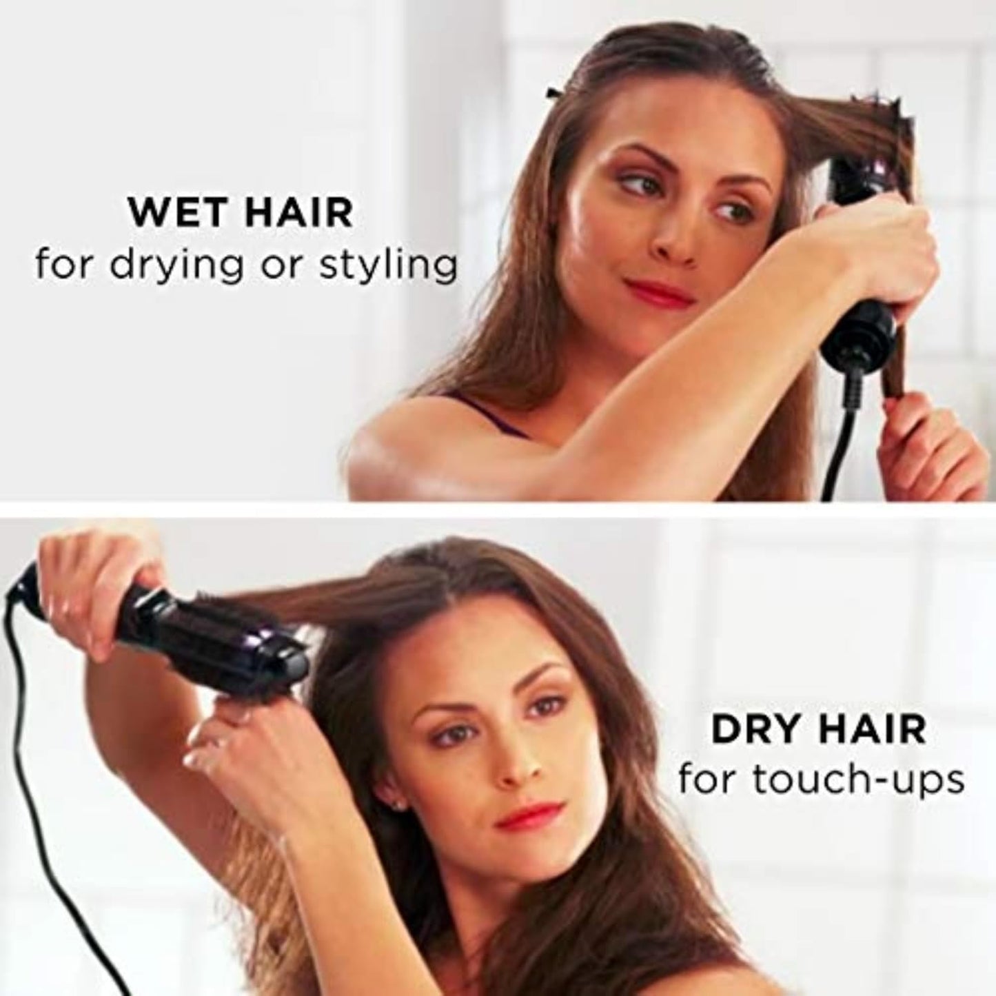 Conair 2-in-1 Hot Air Curling Combo - 1.5-Inch Curl Brush & 1-Inch Aluminum Bristle Brush