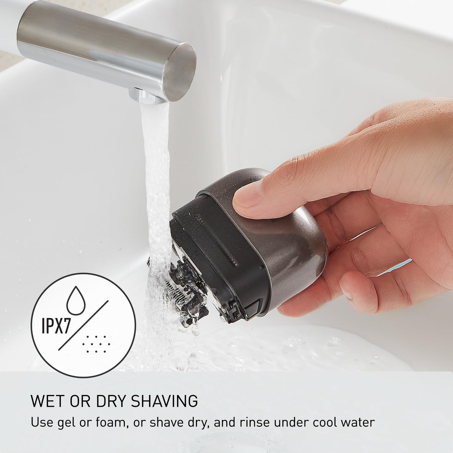 Panasonic Swipe Right Travel Shaver for Men, Portable Electric Razor for Men with USB-C Charging, 3-Blade Cutting System and Beard Sensor Technology, Wet/Dry Use, ES-CM3A-K