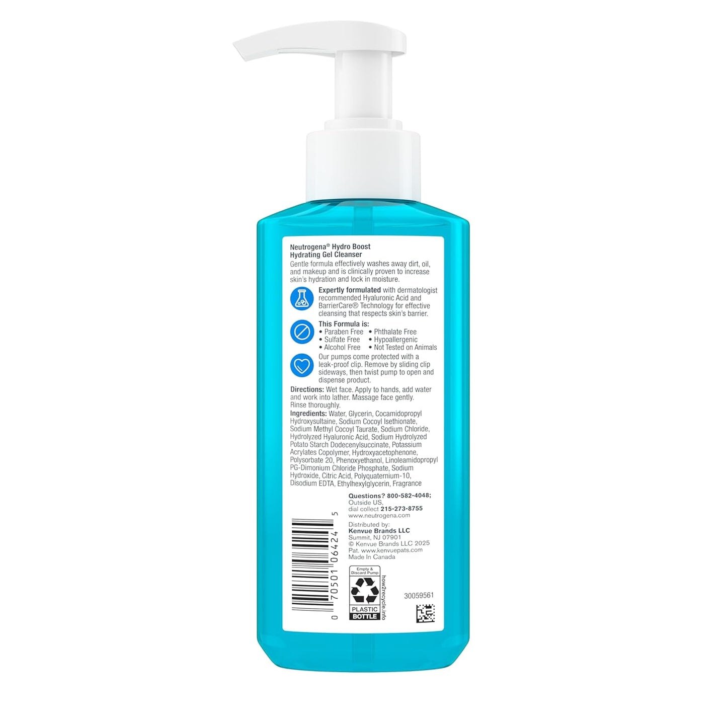 Neutrogena Hydro Boost Face Wash - Hydrating Gel Cleanser with Hyaluronic Acid | 7.8 fl oz