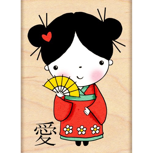 Penny Black 4265H Dress Up Mimi Wood Mounted Rubber Stamp