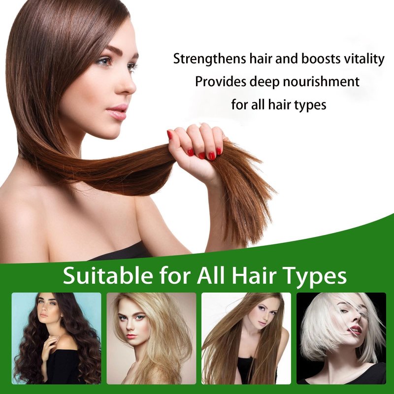 Minnah Hair Growth Oil, Extra Strength Rosemary Fenugreek Castor Oil, Natural Herbal Scalps Hair Care, Aceite de Romero para el Cabello (1 PCS)