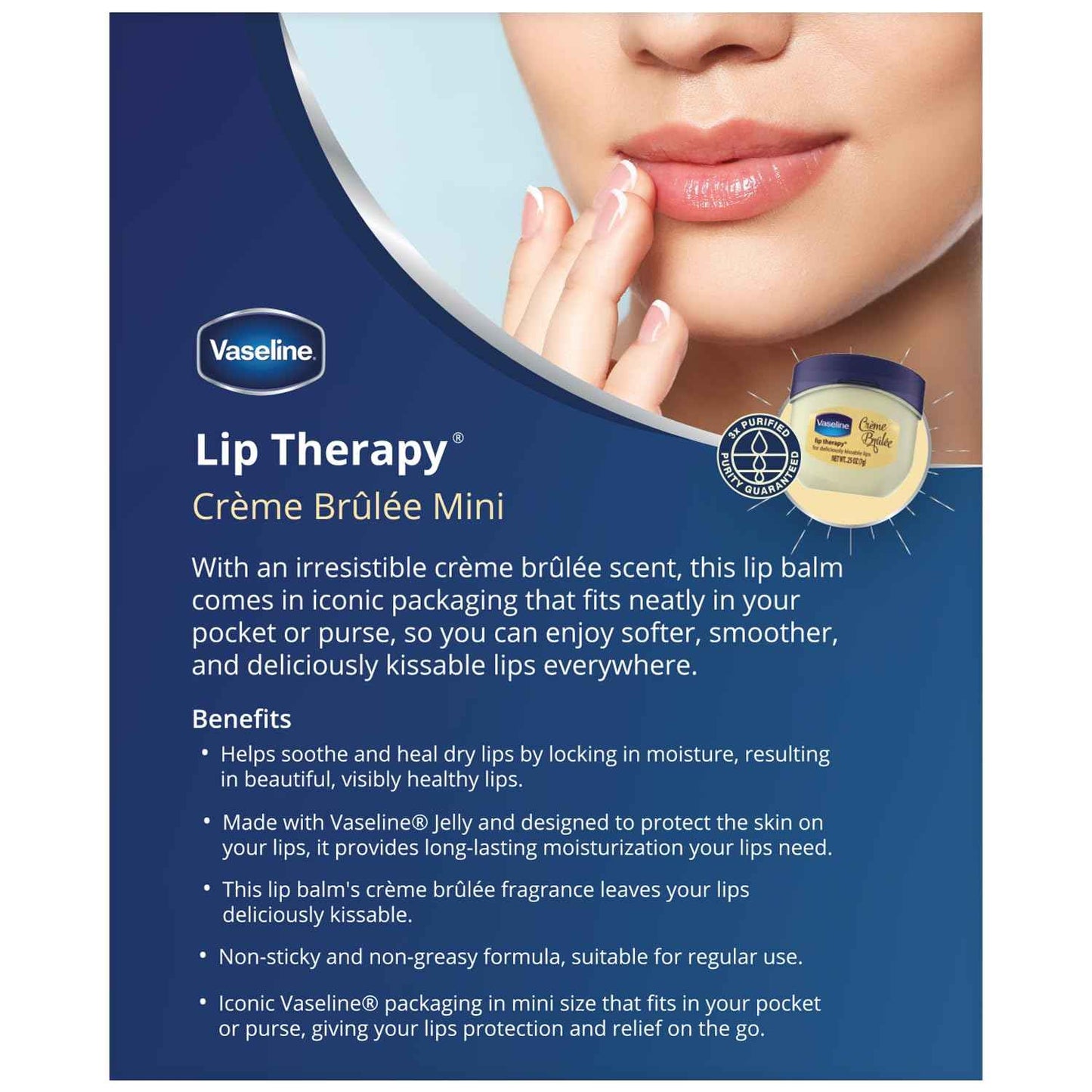 Vaseline Lip Therapy, Creme Brulee 0.25 oz (6 Pack)