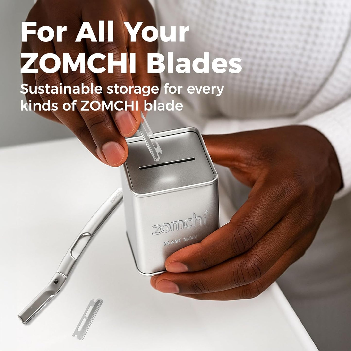 ZOMCHI Razor Blade Bank for Safety Razor Blade Storagement, Used Double Edge Safety Razor Blade Disposal Case (Black)