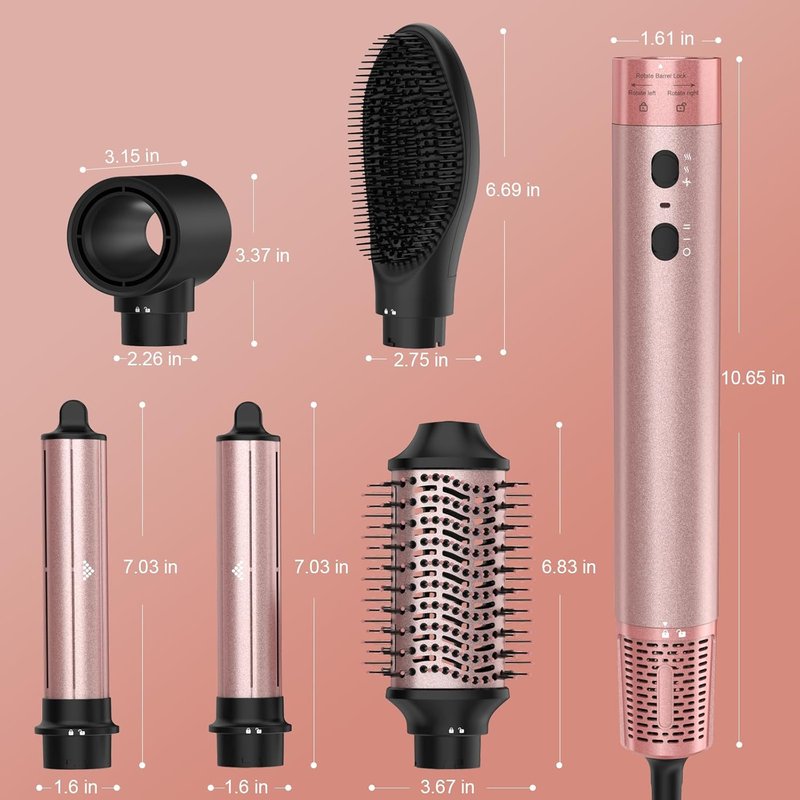 Brightup Air Styler - Professional 3-in-1 Hair Dryer Brush with 110,000 RPM Ionic Technology | Fast Drying & Curling