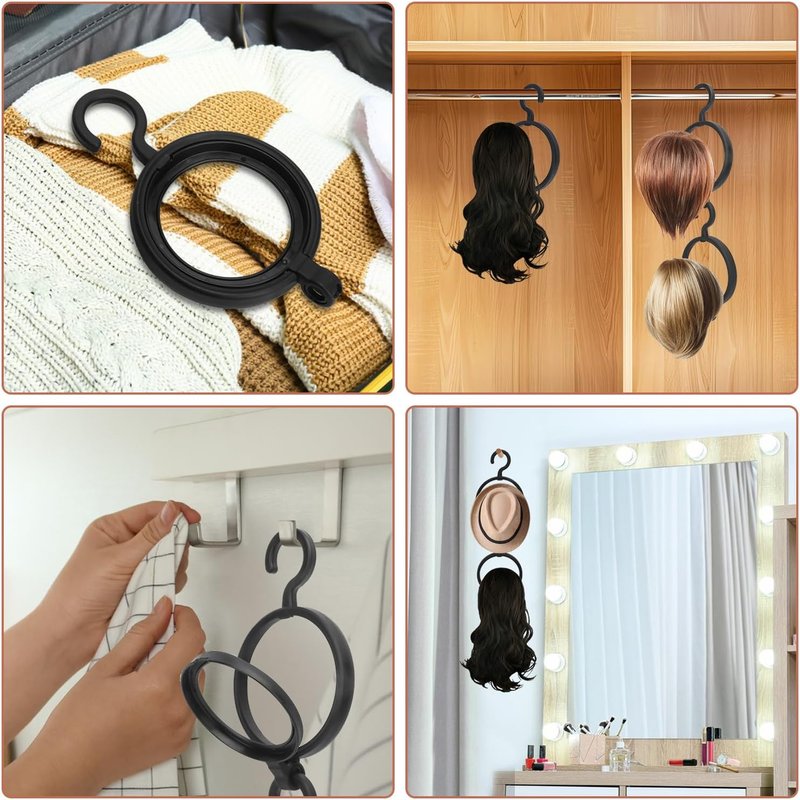 Wig Hanger Storage Solution - 20-Pack Versatile Stand for Organized Display | Portable Wig Holder