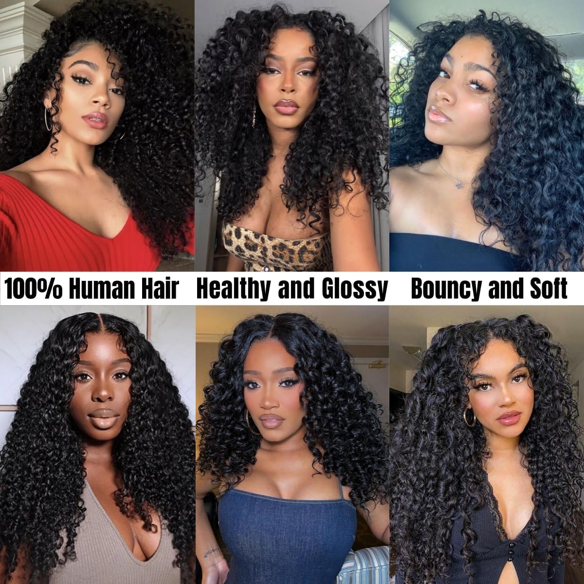 BELE Burmese Curly Bundles Human Hair 14 Inch 3C4A Water Wave Bundles Quick Weave with Spiral Curly End 100% Unprocessed Kinky Curly Human Bundles in Hair Extensions Natural Black