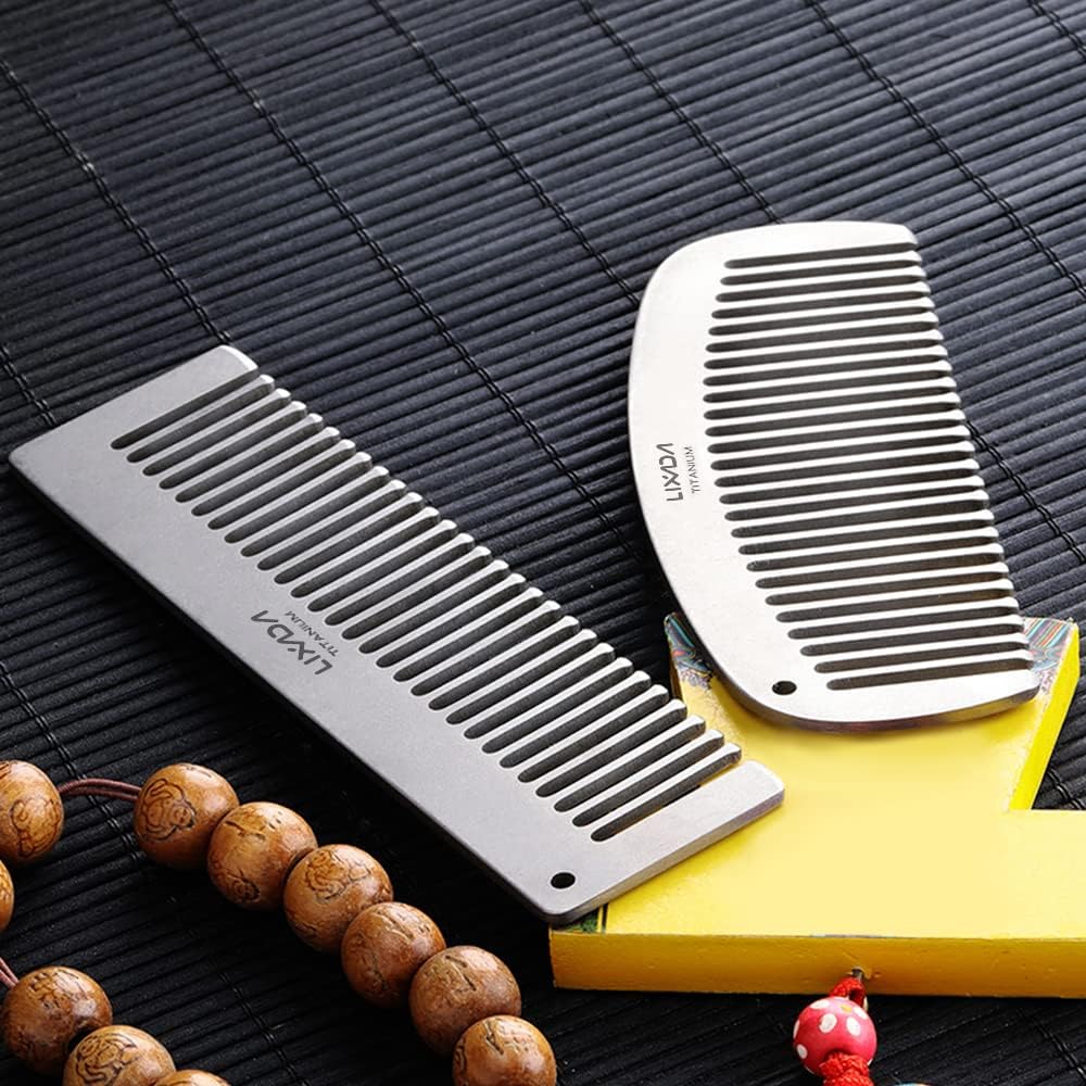 Titanium Hair & Beard Comb - Anti-Static & Heat-Resistant | Pocket Size for Men & Women