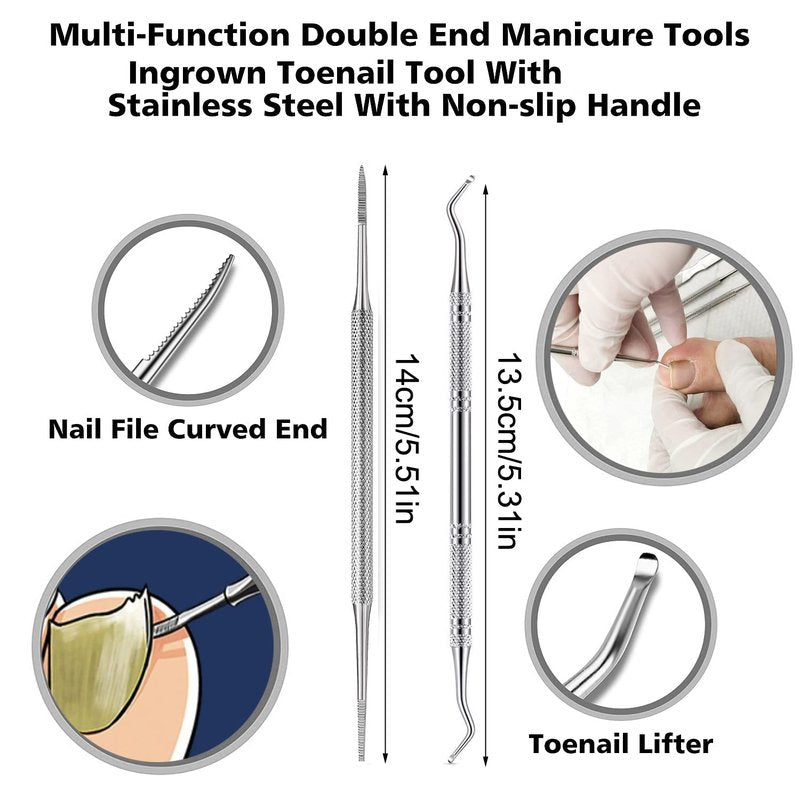 Podiatrist toenail Clippers for Seniors Thick toenails,Manicure and Pedicure Set with Toenail Files toenail Lifter,Heavy Duty Toenails Trimmer for Men and Women