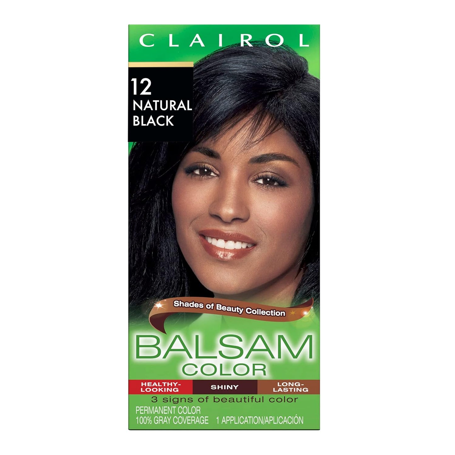 Clairol Balsam Permanent Hair Dye, 618 Black Hair Color, Pack of 1