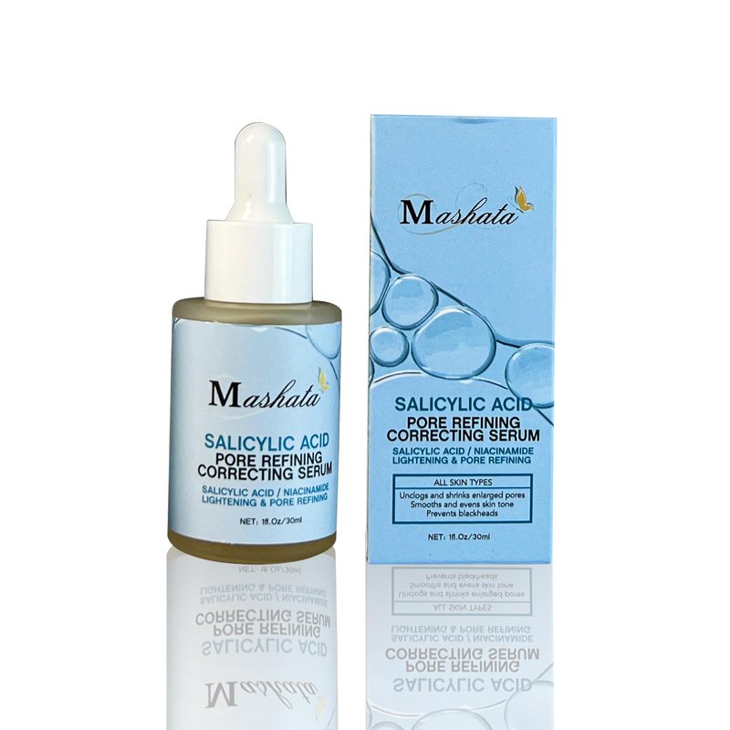 Mashata Salicylic Acid Pore Refining Correcting Serum - 1 Fl Oz | Salicylic Acid Serum With Niacinamide Oil Control & Pore Remover | Best Salicylic Acid Product For Acne Treatment.
