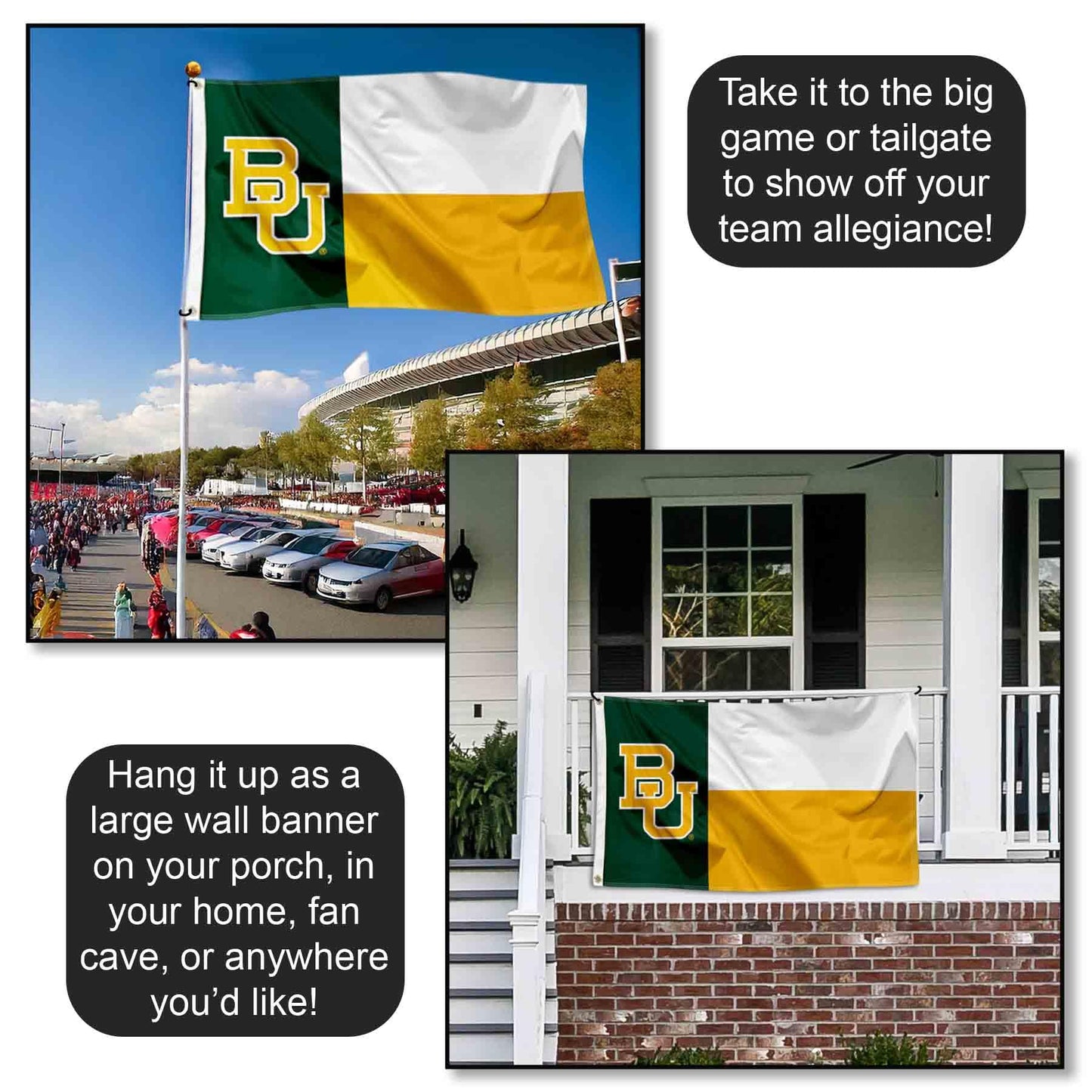 Baylor Bears State of Texas Large Grommet Banner Flag