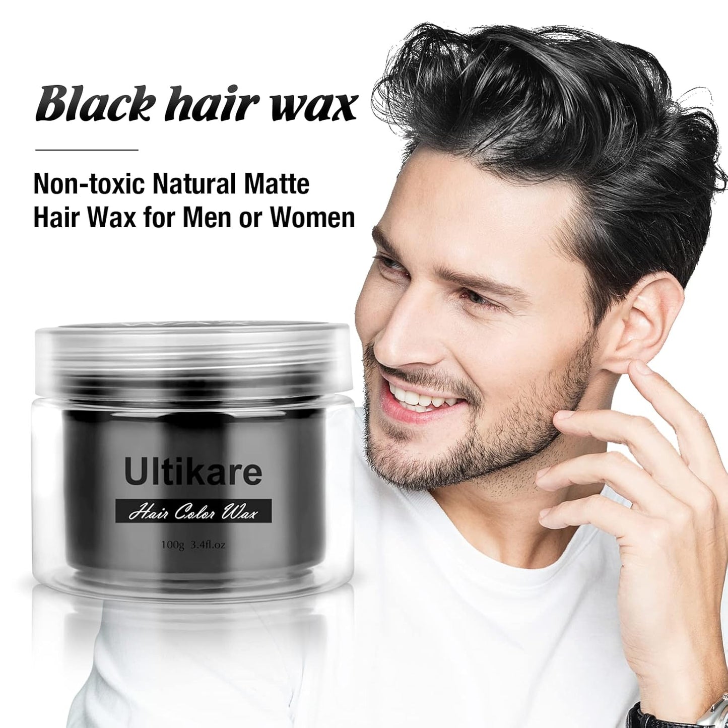 Temporary Hair Color for Kids, Ultikare Orange Hair Dye Washable Natural Hair Wax Color Chalk Mud Cream DIY Hairstyle Clay For Dark Hair Halloween, Cosplay, Party, Christmas Gift Girls 3.4 Fl Oz