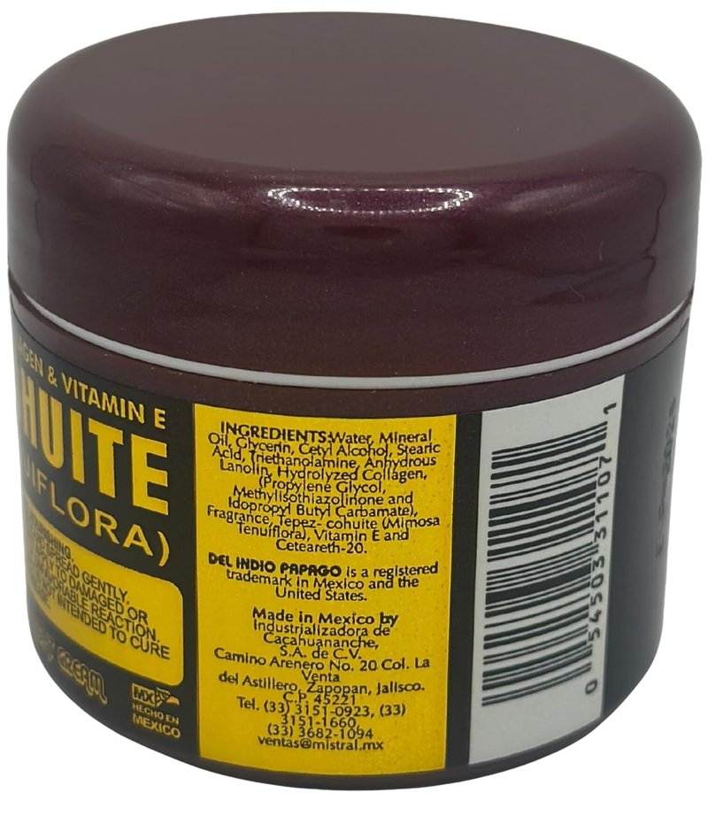 DEL INDIO PAPAGO Night Skin Cream with Tepezcohuite, Light Cream, 2 Oz (60g), 2 Pack