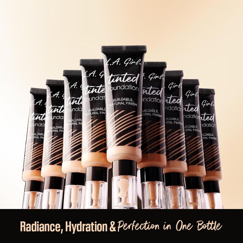 L.A. Girl Tinted Foundation - Medium Beige | Lightweight Coverage, Pack of 2