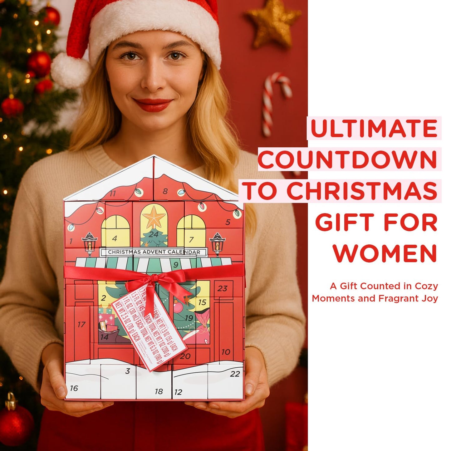 Advent Calendar 2025-24 Days of Skincare Beauty Advent Calendar for Adults, Christmas Gifts for Women, Bath and Body Gift Set for Teen Girls, Girlfriend, Wife