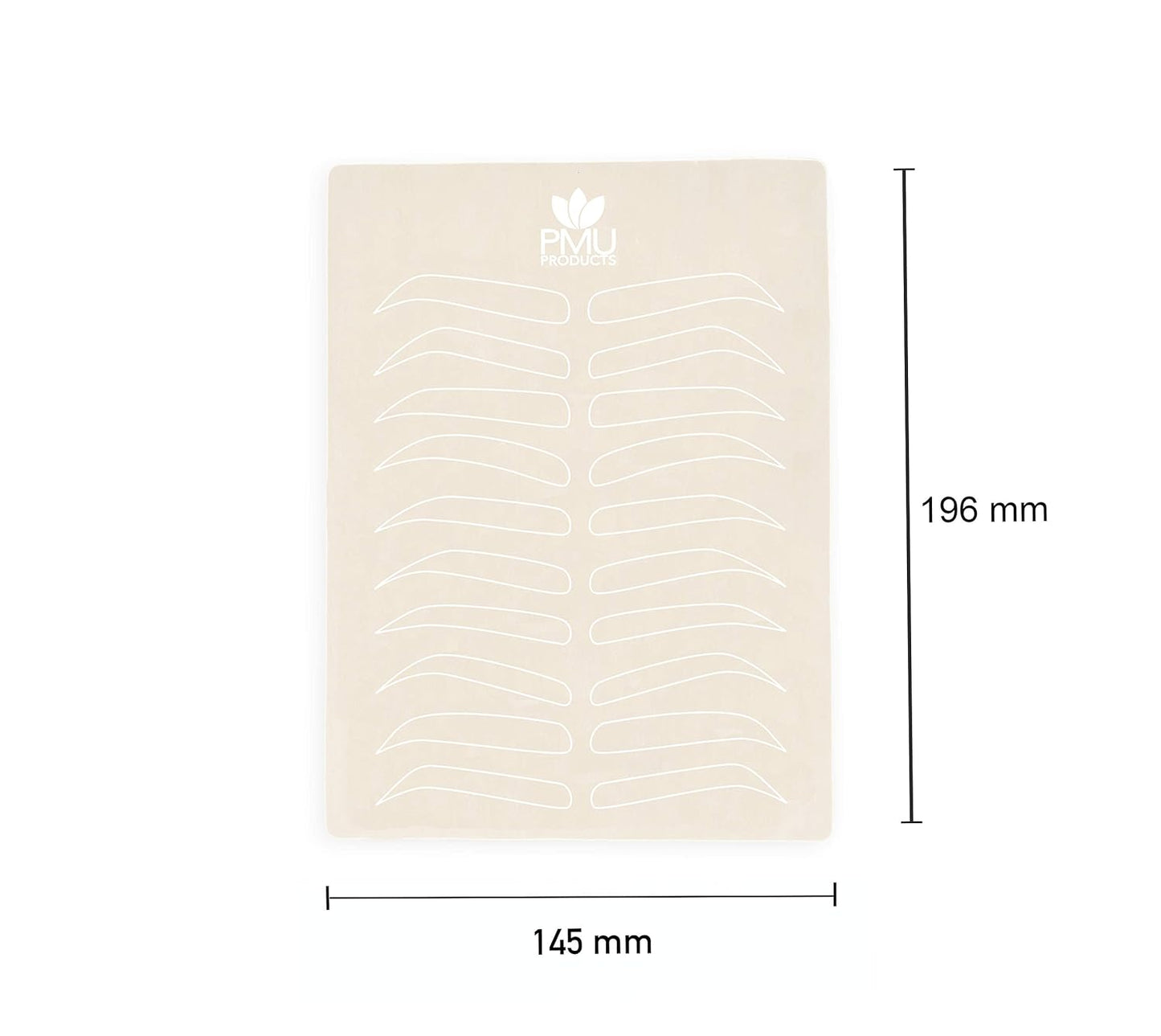 Microblading Practice Skin - Double-Sided Realistic Latex for Hairstroke Tattoo | Eyebrow Designs (White - 5)